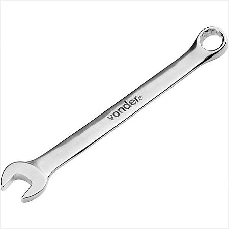 Chave combinada 18 mm aço cromo vanádio reta cromada - Vonder