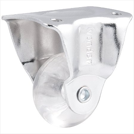 Rodízio fixo leve 1.3/8" de poliuretano transparente - Vonder
