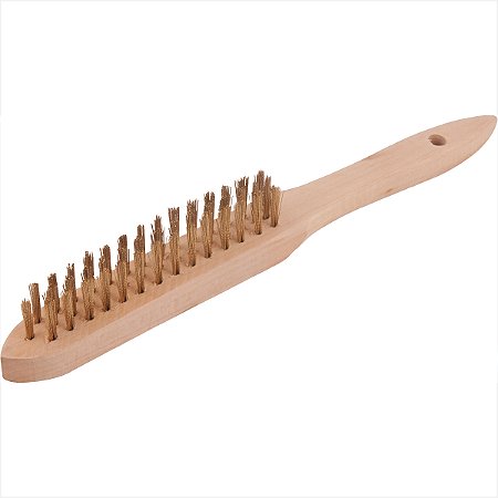 Escova manual com cerdas de latão 3 fileiras - Vonder
