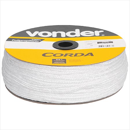 Corda multifilamento trançada 5,0 mm x 250 m em carretel Vonder