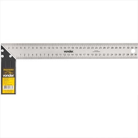 Esquadro para carpinteiro 12" com cabo de alumínio - Vonder