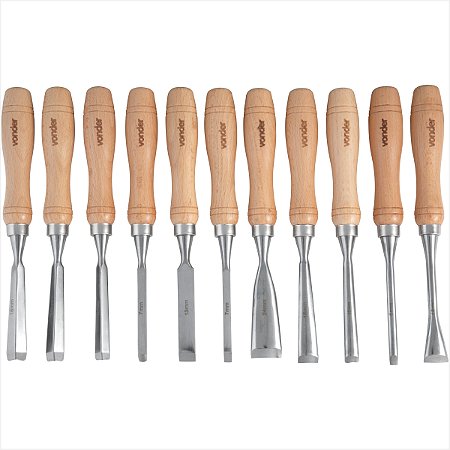 Kit de formões para entalhe com 11 peças - Vonder