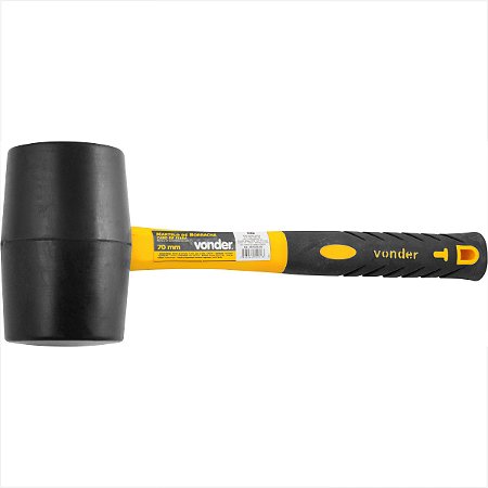 Martelo de borracha 70 mm cabo em fibra Vonder