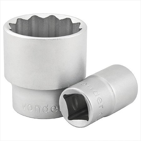 Soquete estriado com encaixe de 1/2" 19 mm - Vonder