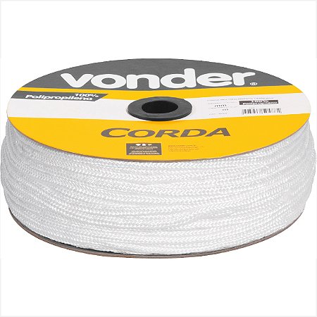 Corda multifilamento trançada 3,0 mm x 625 m branca - Vonder