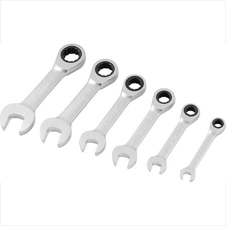 Kit chaves combinadas com catraca 8,0 -19,0 mm 6 peças - Vonder