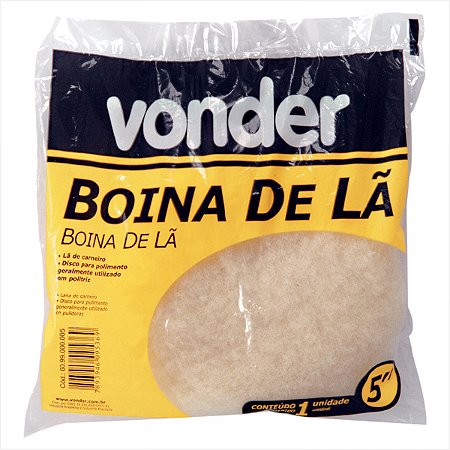 Boina de lã para polimento 5" - Vonder
