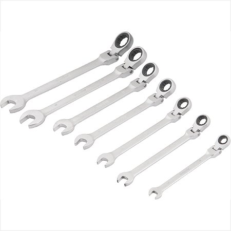 Kit chaves combinadas catraca articulada 8 a 19,0 mm 7 peças Vonder