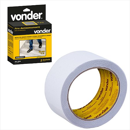 Fita antiderrapante áreas úmidas 50 mm x 5 m transparente - Vonder