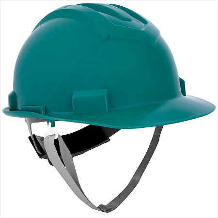 Capacete aba frontal verde jugular e suspensão com catraca - Vonder Plus