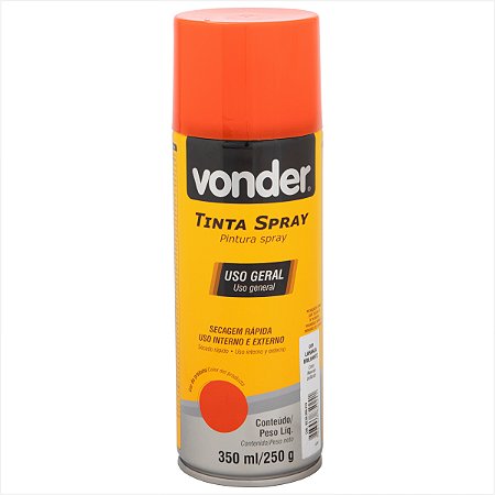 Tinta em spray laranja 350 ml/250 g - Vonder