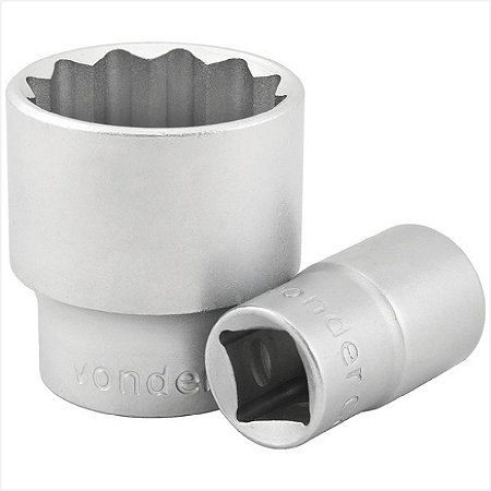 Soquete estriado com encaixe de 1/2" 13 mm - Vonder