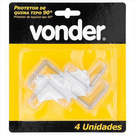 Protetor de quina tipo 90° com 4 peças - Vonder