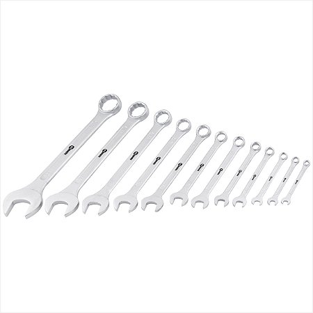 Kit chaves combinadas 6 mm a 32 mm aço carbono 12 peças NOVE54