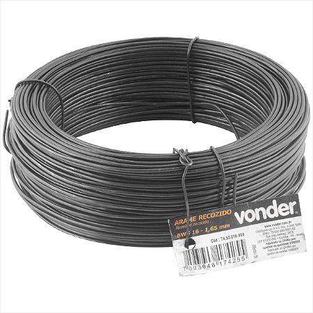 Arame recozido BWG 16 rolo com 1,0 kg - Vonder