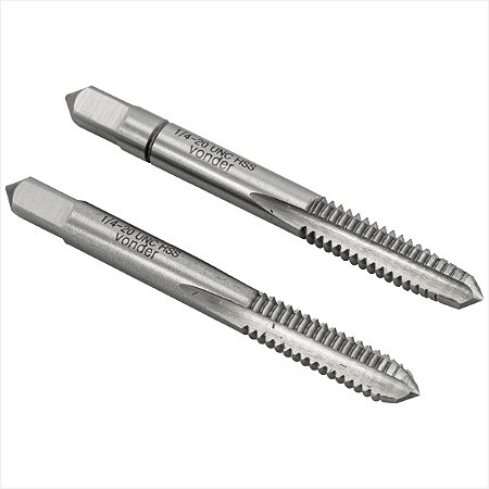 Macho manual de aço rápido 1/4" UNC com 2 peças - Vonder