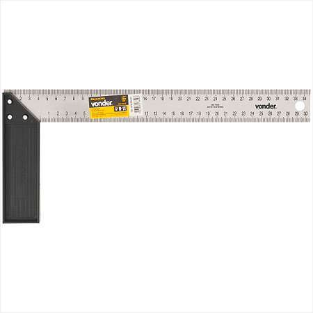 Esquadro para carpinteiro 12" com cabo plástico - Vonder