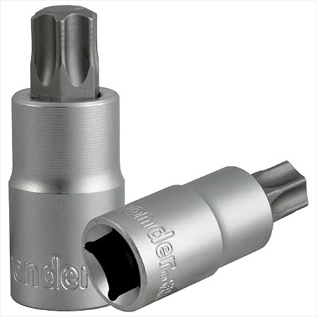 Soquete hexalobular macho T-60 encaixe 1/2" - Vonder