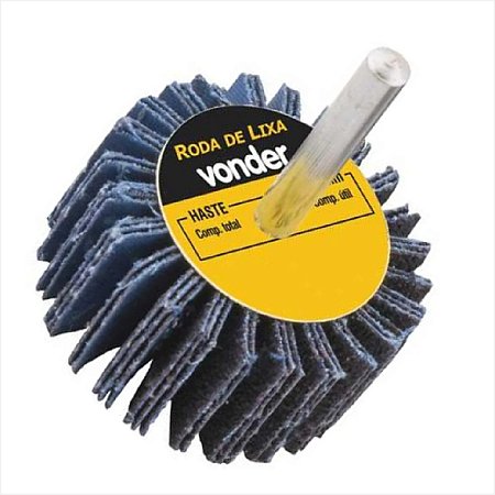 Roda de lixa 50 mm x 20 mm com haste grão 100 - Vonder