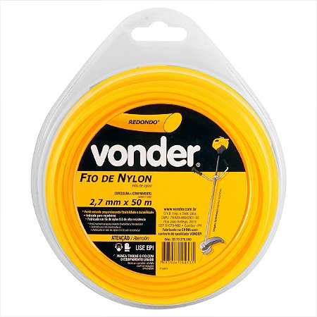 Fio de nylon 2,7 mm x 50 m redondo - Vonder