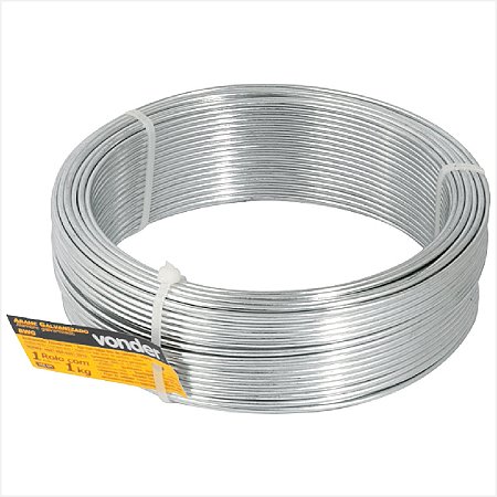 Arame galvanizado comercial BWG 22 0,71 mm - Vonder