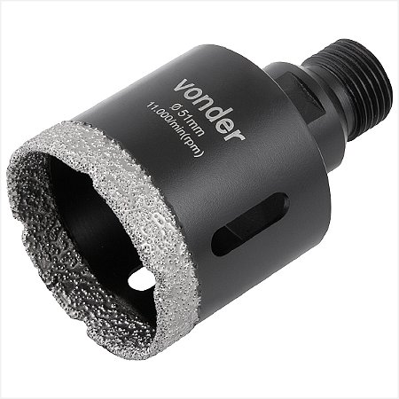 Serra copo diamantada 51 mm para esmerilhadeira - Vonder