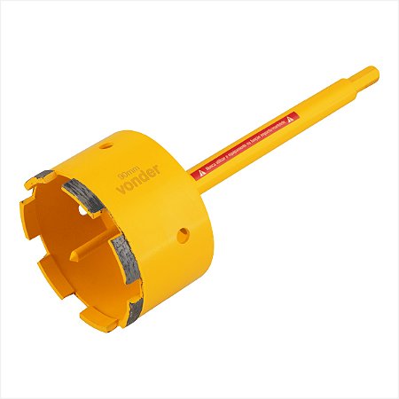 Serra copo diamantada 90 mm com haste - Vonder
