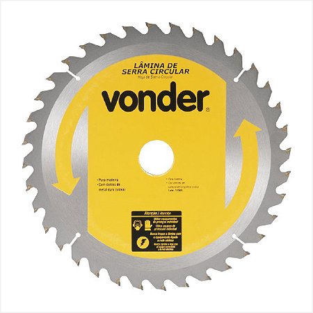 Lâmina serra circular com 36 dentes de metal duro/vídea 235 x 25 mm - Vonder