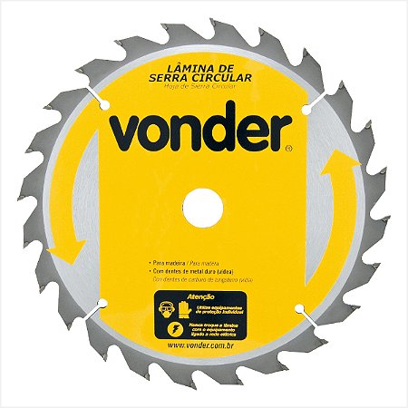 Lâmina serra circular com 24 dentes de metal duro/vídea 235 x 25 mm Vonder
