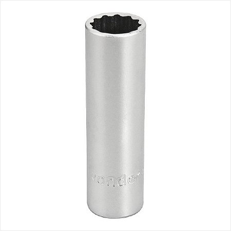 Soquete estriado longo com encaixe de 1/2" 14 mm - Vonder