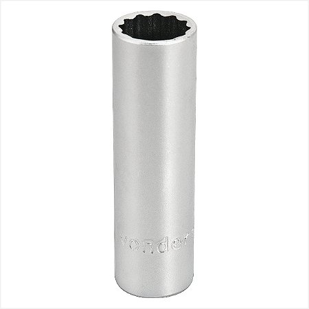 Soquete estriado longo com encaixe de 1/2" 12 mm - Vonder