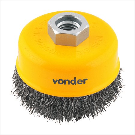 Escova tipo copo 3" ondulada - Vonder