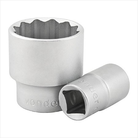 Soquete estriado com encaixe de 1/2" 18 mm - Vonder