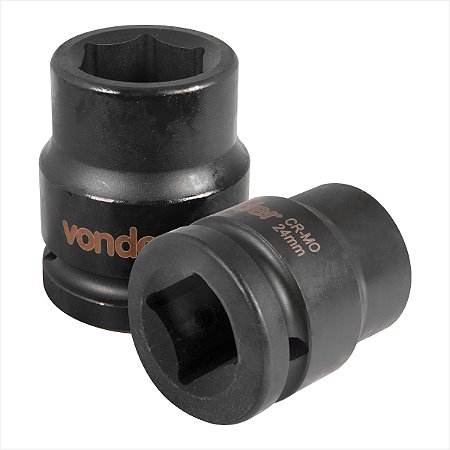 Soquete sextavado de impacto encaixe de 3/4" x 24,0 mm - Vonder