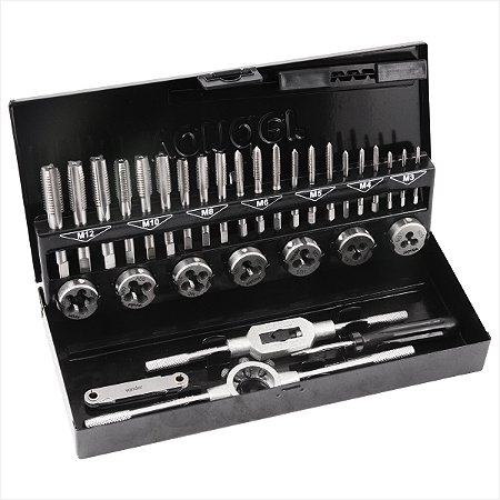 Kit de machos e cossinetes com 32 peças - Vonder