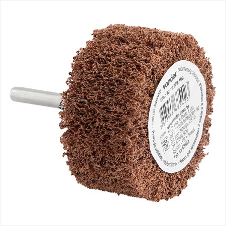 Roda com haste para acabamento 60 mm x 30 mm grão 100 - Vonder