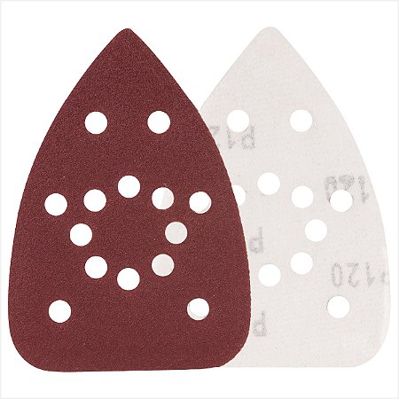 Lixa delta com costado em pluma 140 x 140 x 93 mm G 120 10 peças Vonder