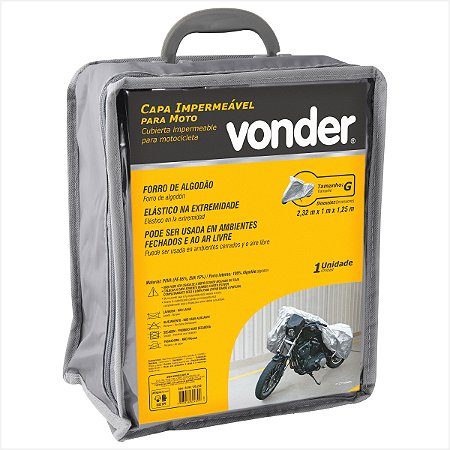 Capa impermeável para moto tamanho G - Vonder