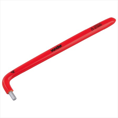 Chave hexagonal (allen) 4,0 mm isolada IEC60900 - Vonder