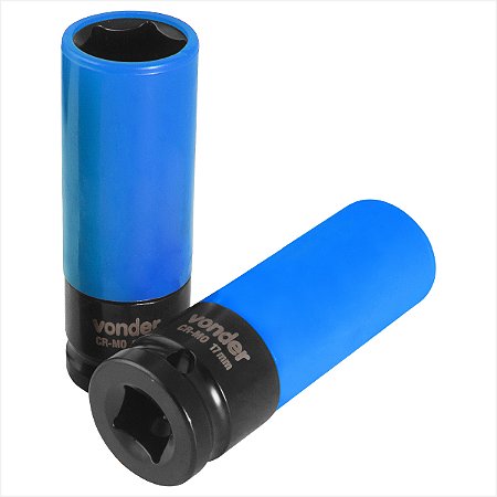 Soquete sextavado de impacto encaixe 1/2" 17 mm para roda de liga leve - Vonder