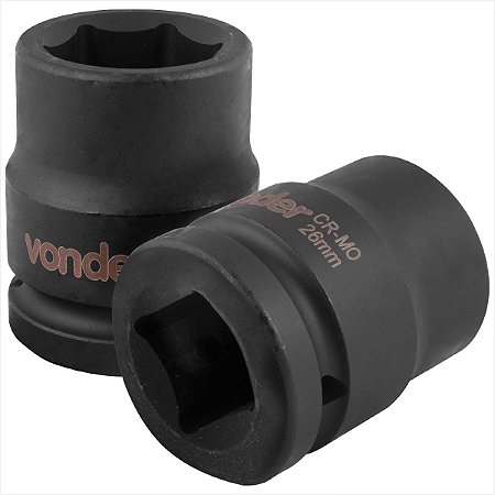 Soquete sextavado de impacto encaixe de 3/4" x 26,0 mm - Vonder