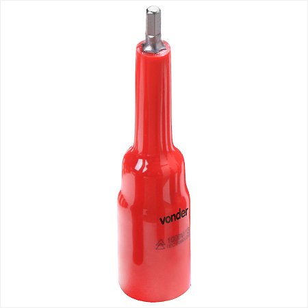 Soquete isolado ponta hexagonal encaixe de 1/2" 6 mm IEC60900 - Vonder