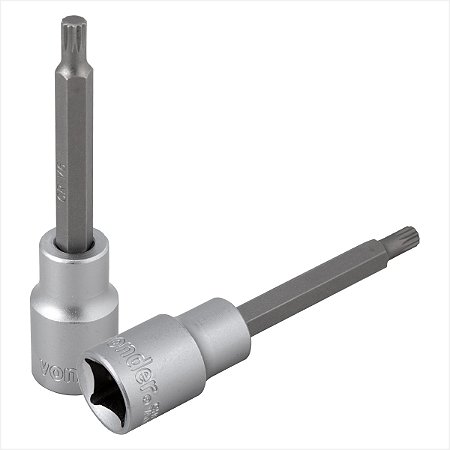 Soquete multidentado longo com encaixe de 1/2" M6 - Vonder