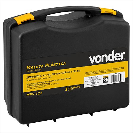 Maleta plástica 290 mm x 150 mm x 330 mm MPV 122 - Vonder