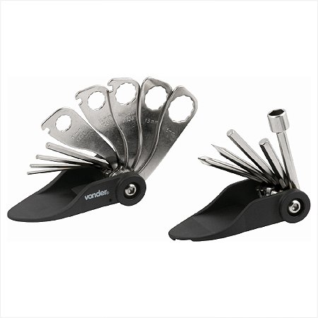 Kit de ferramentas para bicicleta com 17 peças - Vonder
