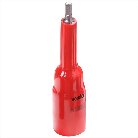 Soquete isolado ponta hexagonal encaixe de 1/2" 5 mm IEC60900 - Vonder