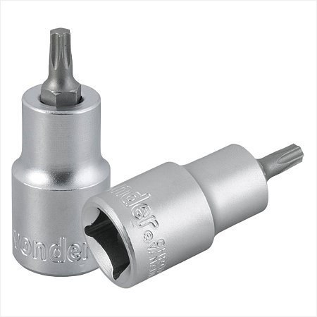 Soquete hexalobular macho T-27 encaixe 1/2" - Vonder