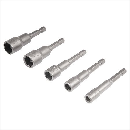 Kit de soquetes magnéticos em milímetro com 5 peças - Vonder