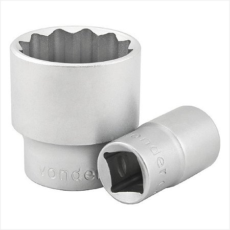 Soquete estriado com encaixe de 1/2" 28 mm - Vonder