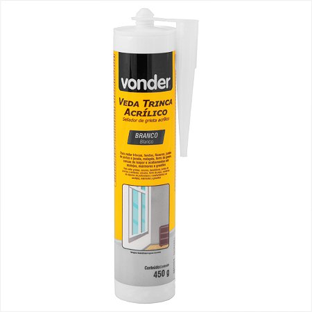Veda trinca acrílico 450 g branco - Vonder